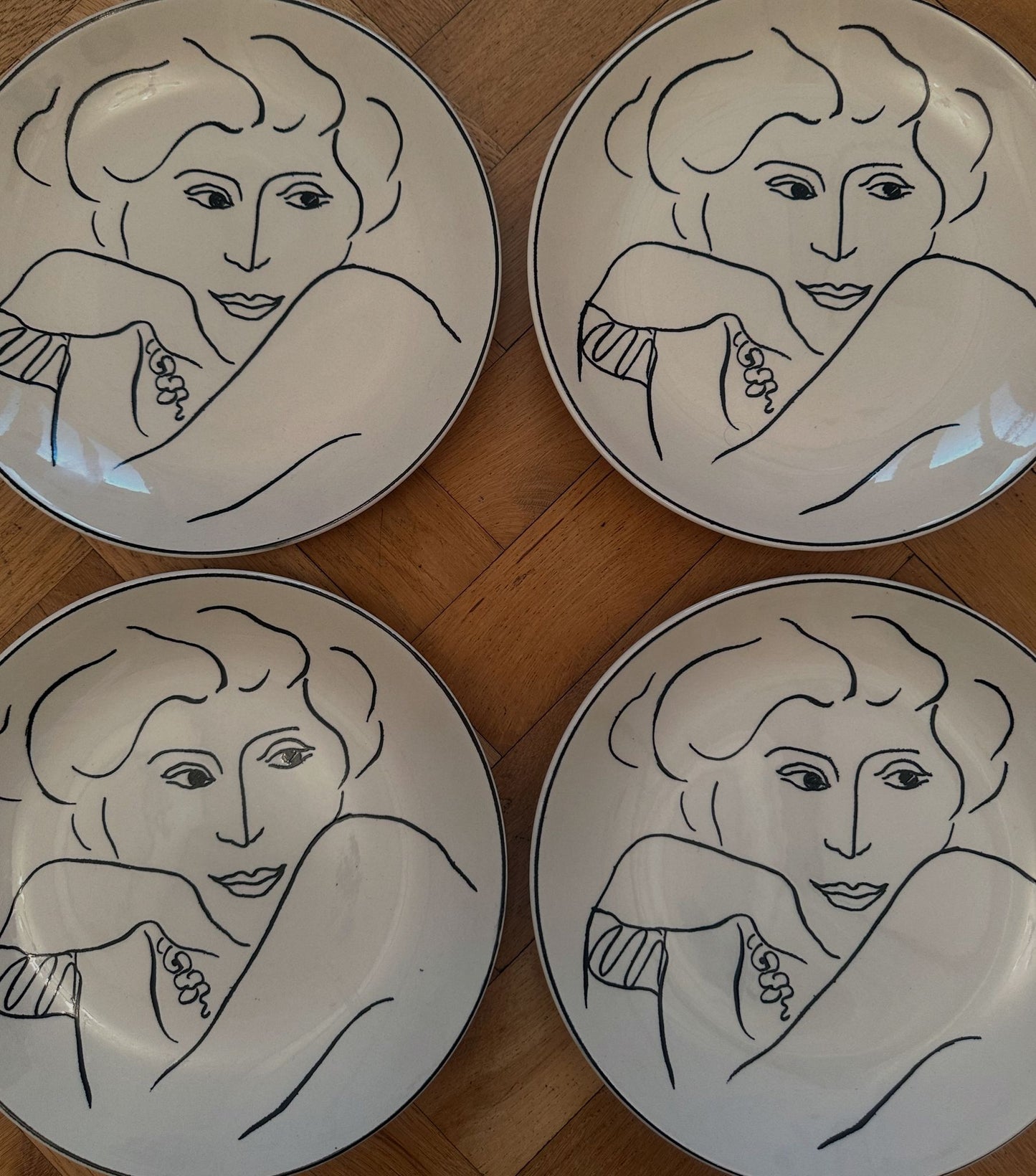 Ceramic Face Plates (Set of 4) - Who, me?