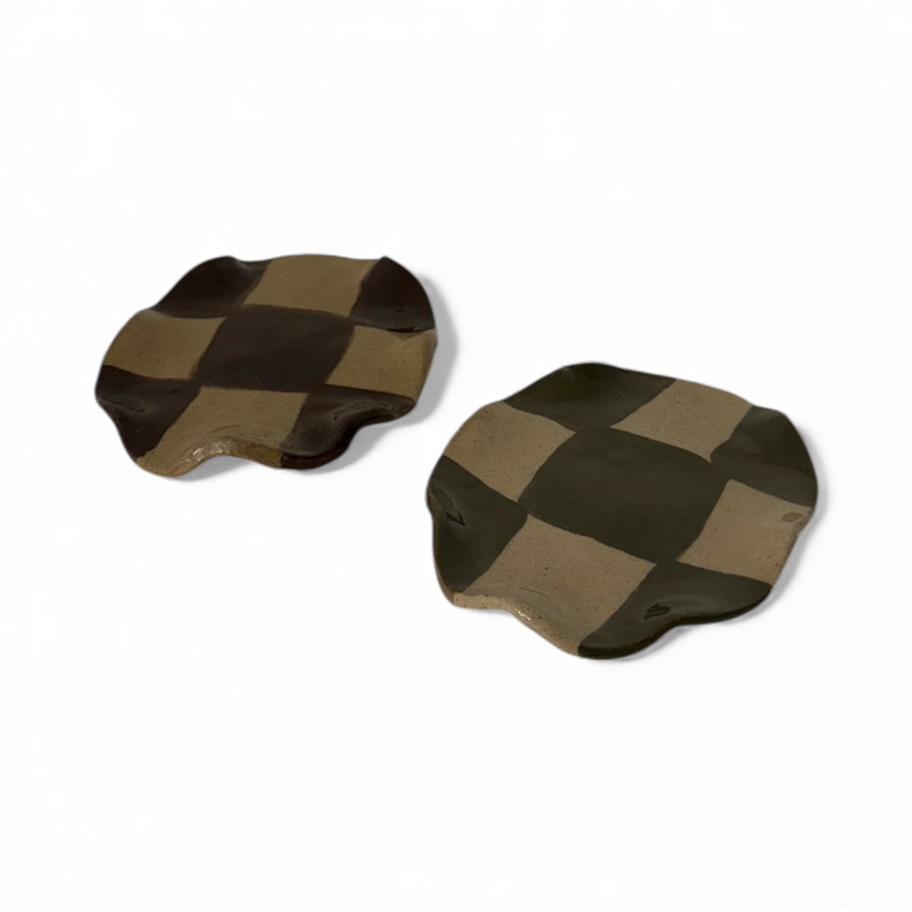Brown Check Spoon Rest