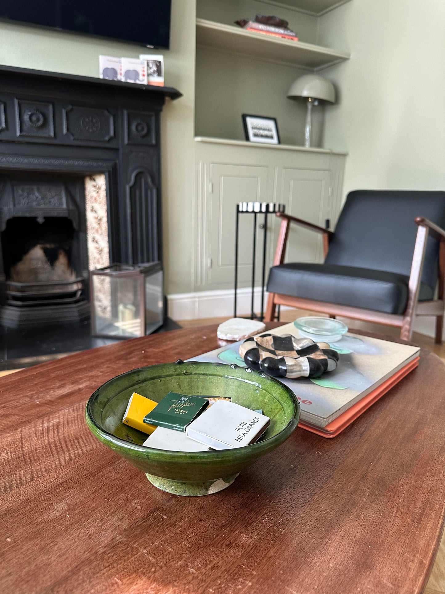 Alfreds' Handcrafted Tamegroute Bowl - Green Glaze