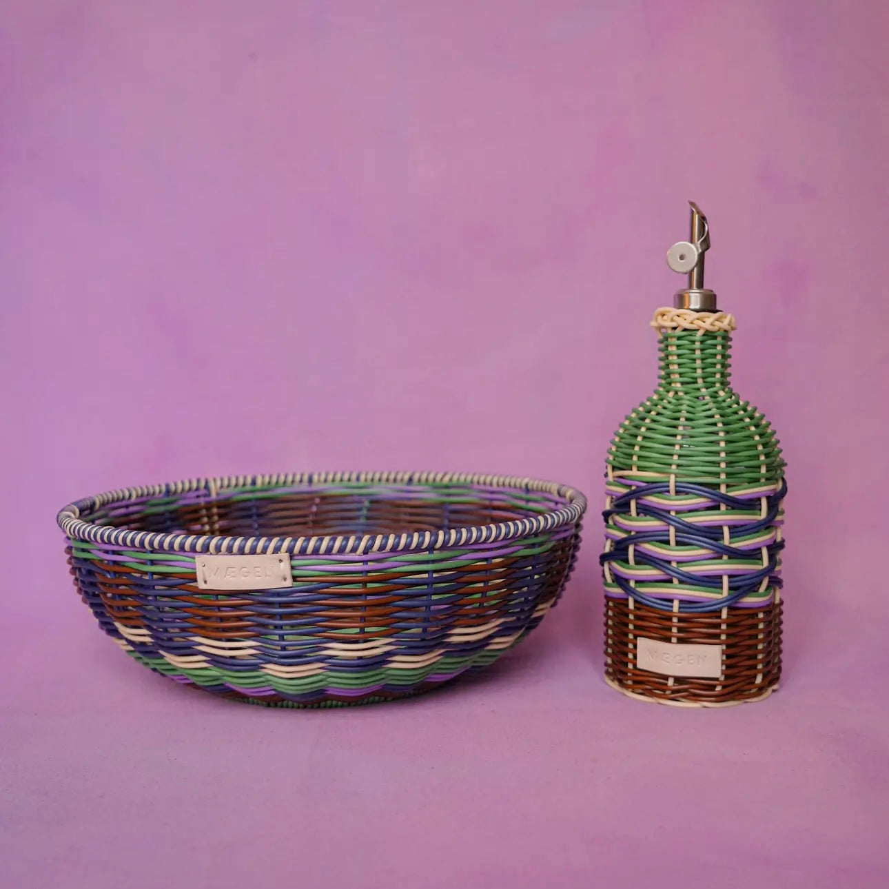 Brown & Green Oil Dispenser