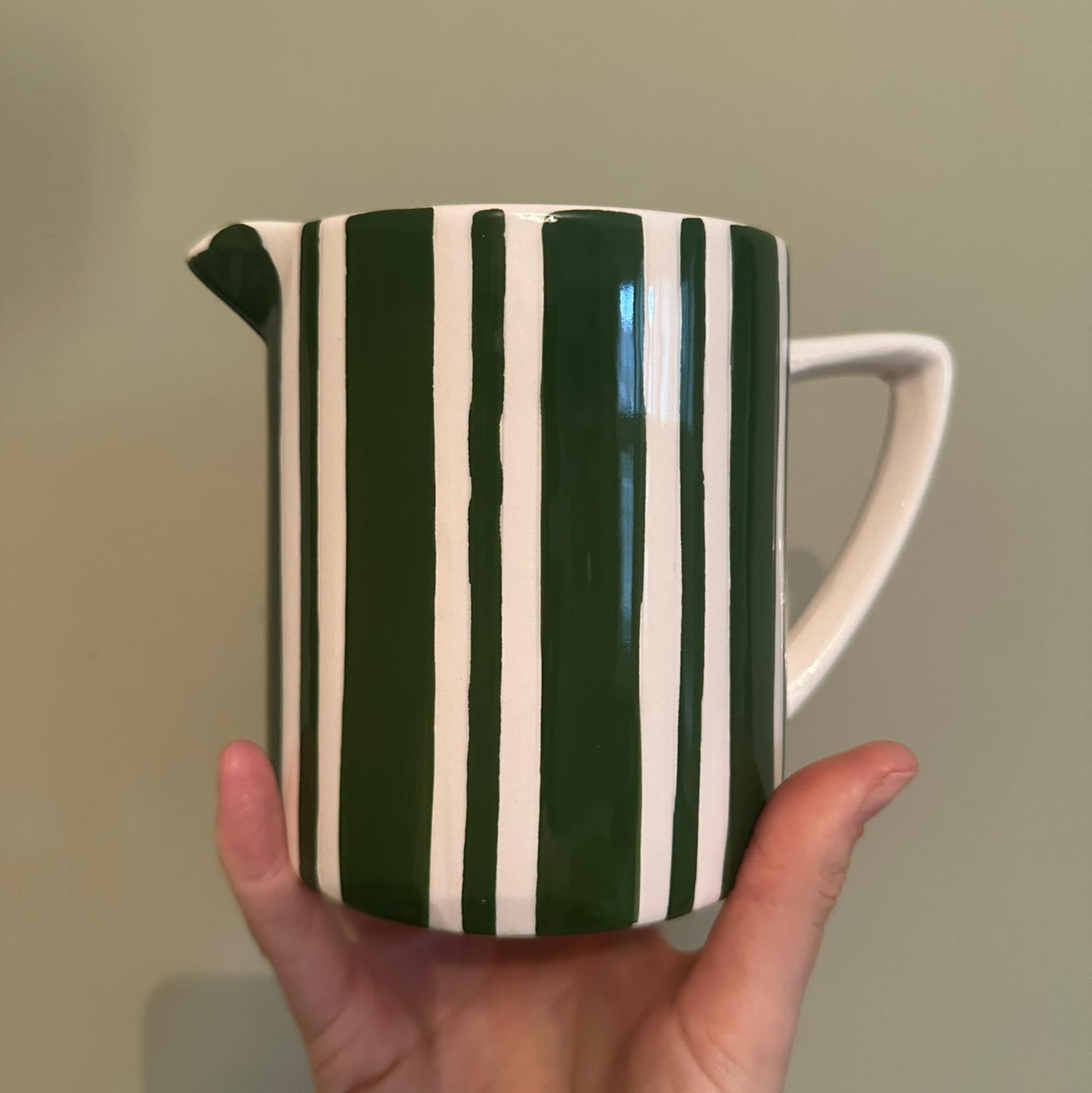 The Green and White Striped Gravy Boat