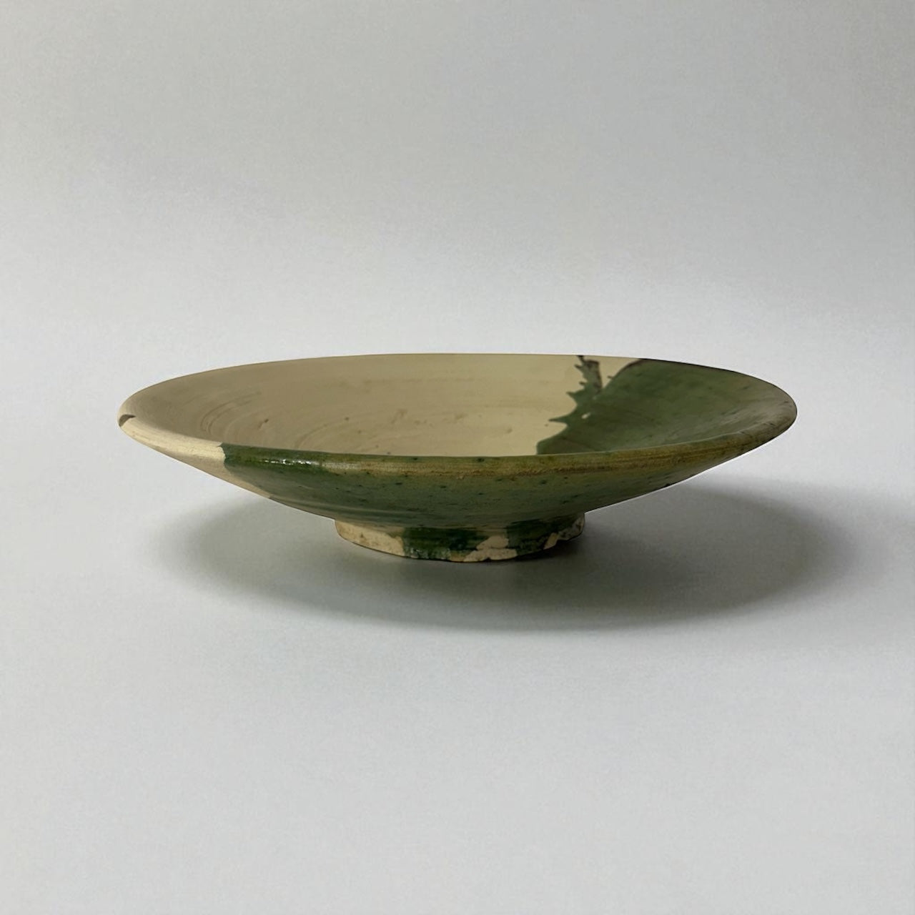 Alfreds' Handcrafted Tamegroute Serving Dish - Green & White