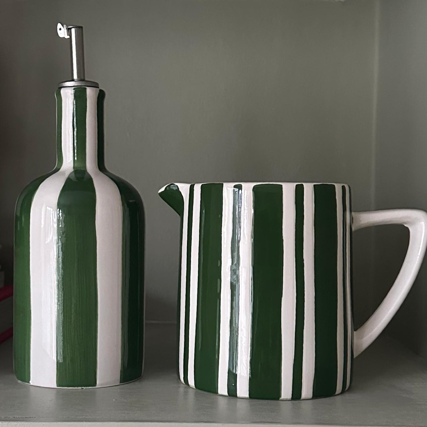 Oil Dispenser (Green and White Stripe)