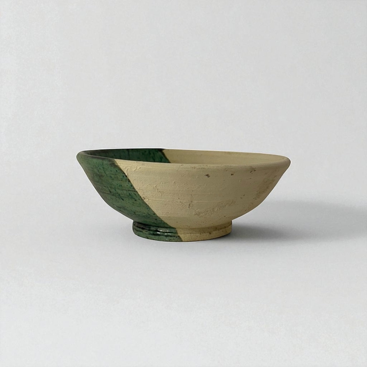 Alfreds' Handcrafted Tamegroute Bowl - Green & White