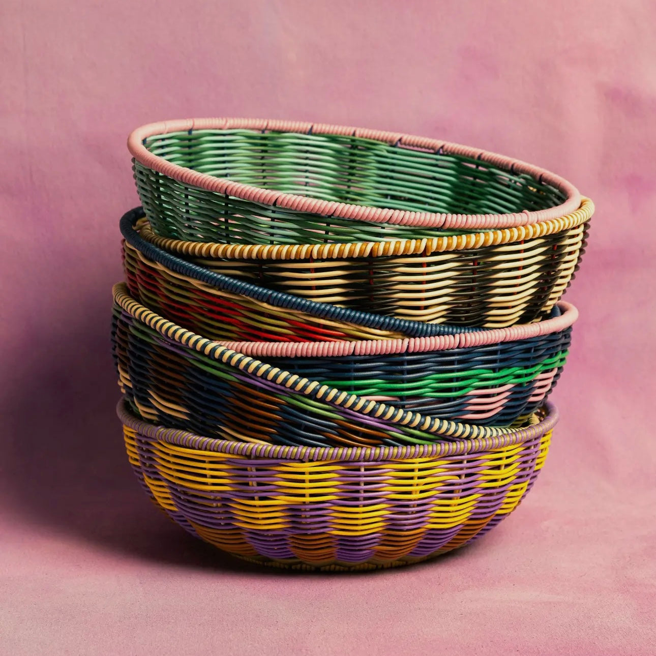 Brown & Green Woven Bowl