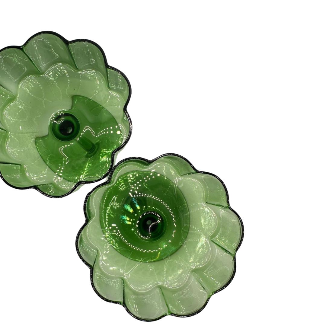 Green Wave Coupe Glass (Set of 2)