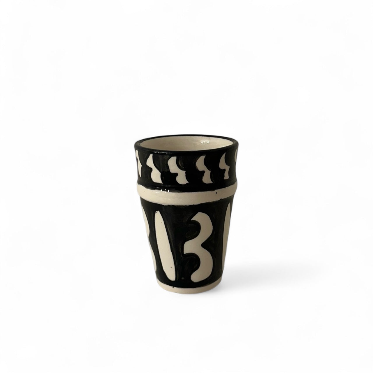 Black Moroccan Beldi Cup (Squiggle)