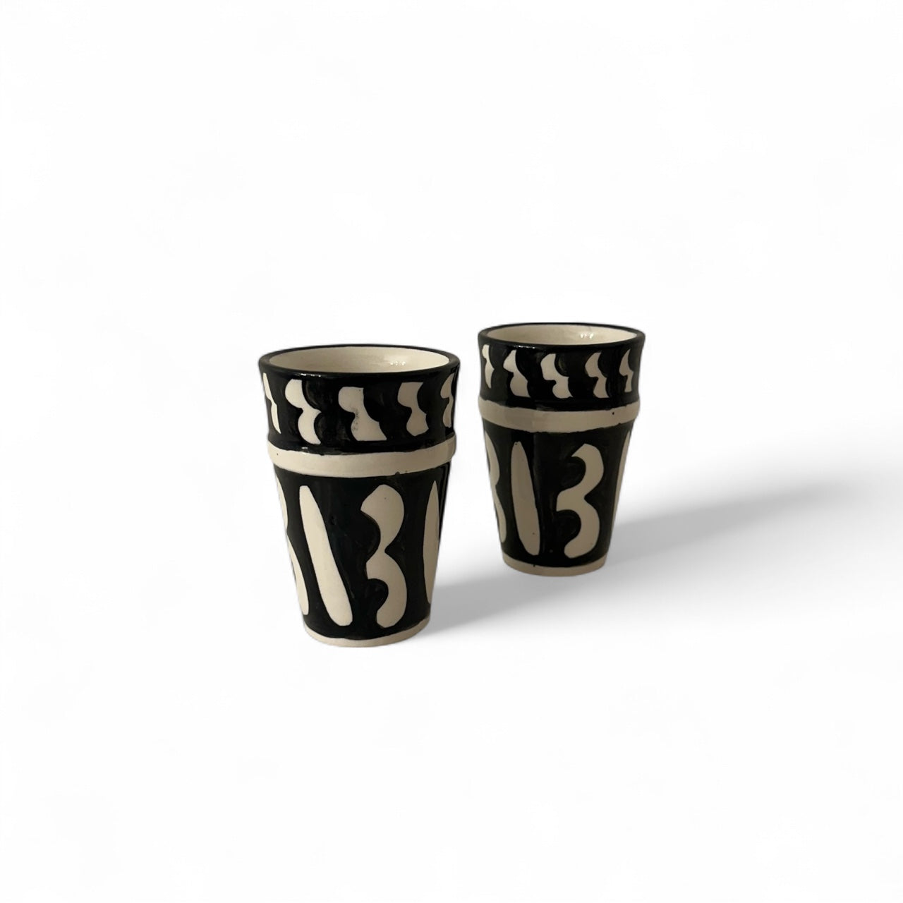 Black Moroccan Beldi Cup (Squiggle)