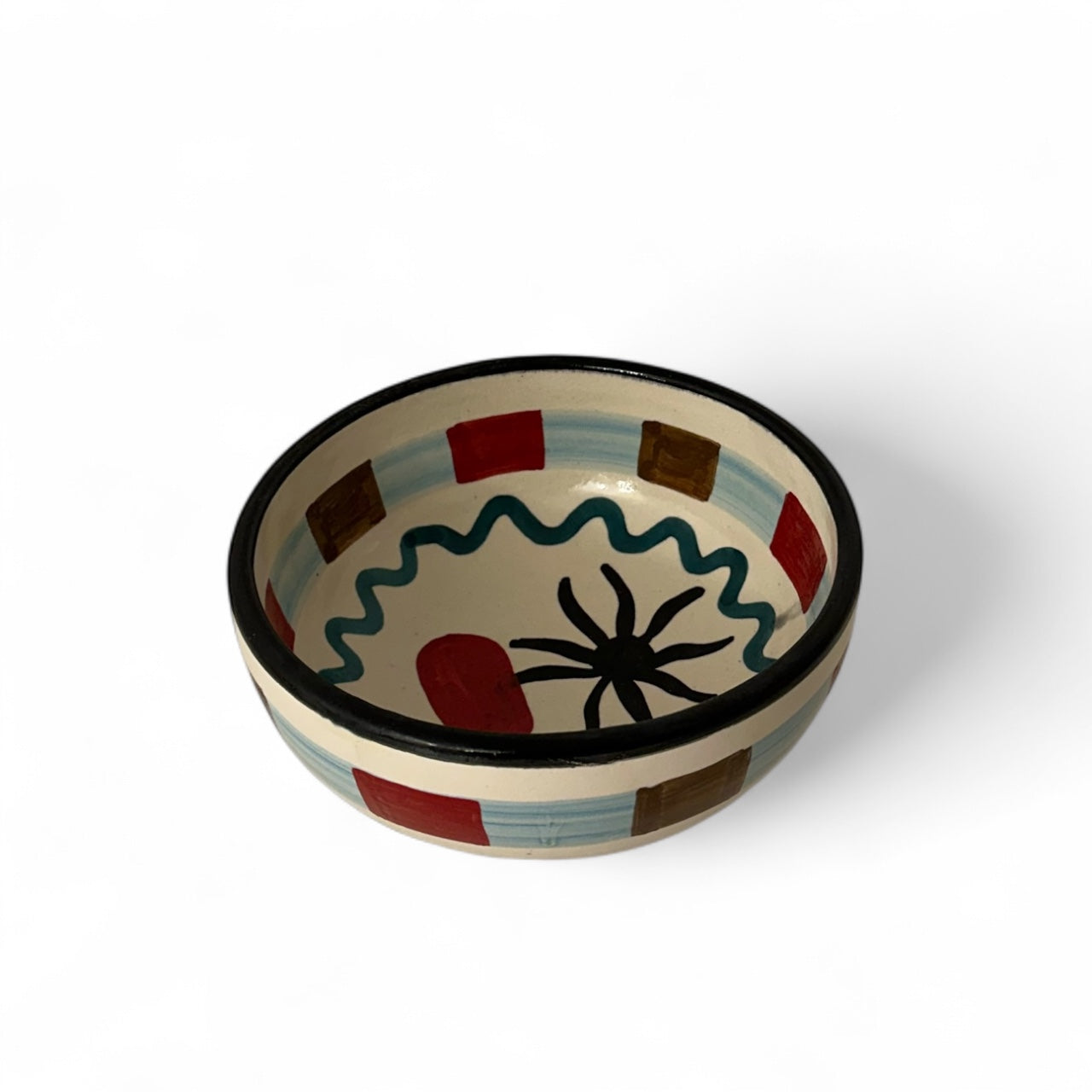 Alfreds' Abstract Moroccan Bowl - Black & Blue