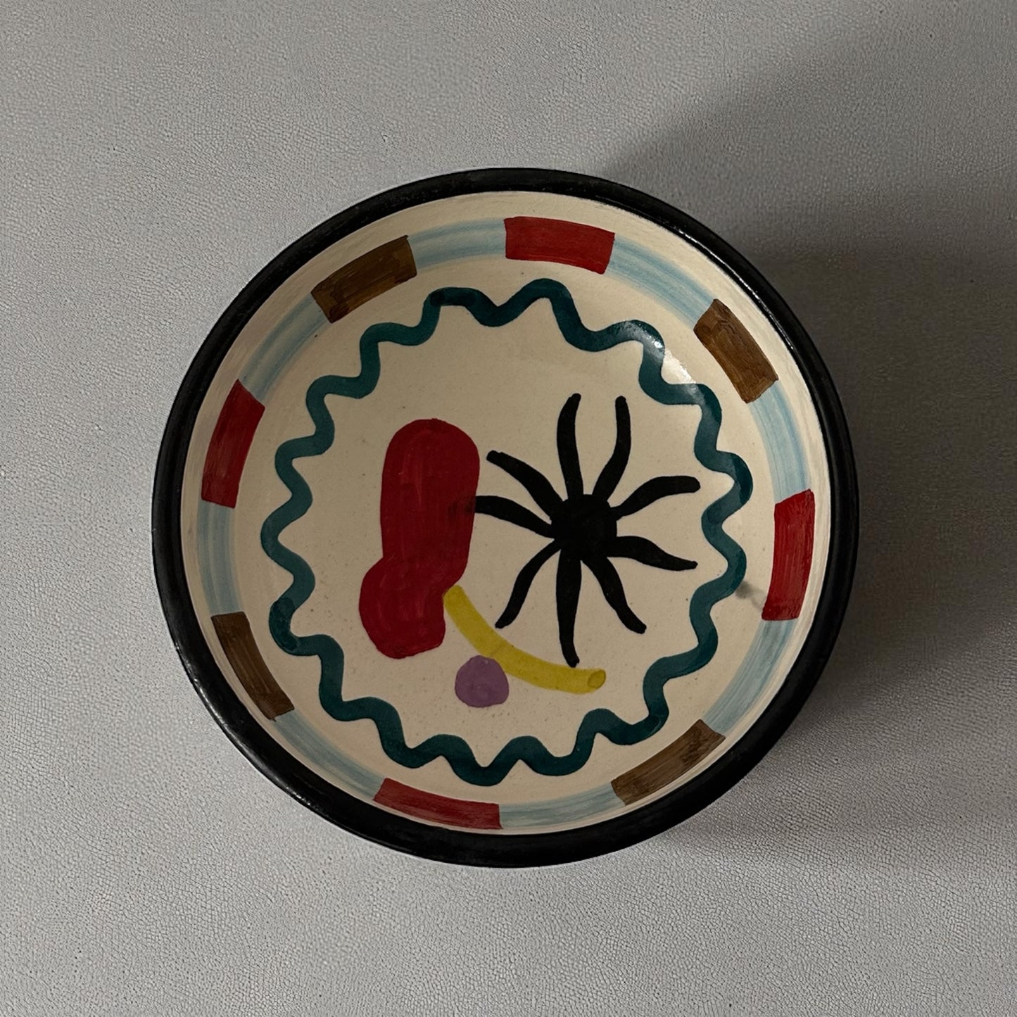 Alfreds' Abstract Moroccan Bowl - Black & Blue