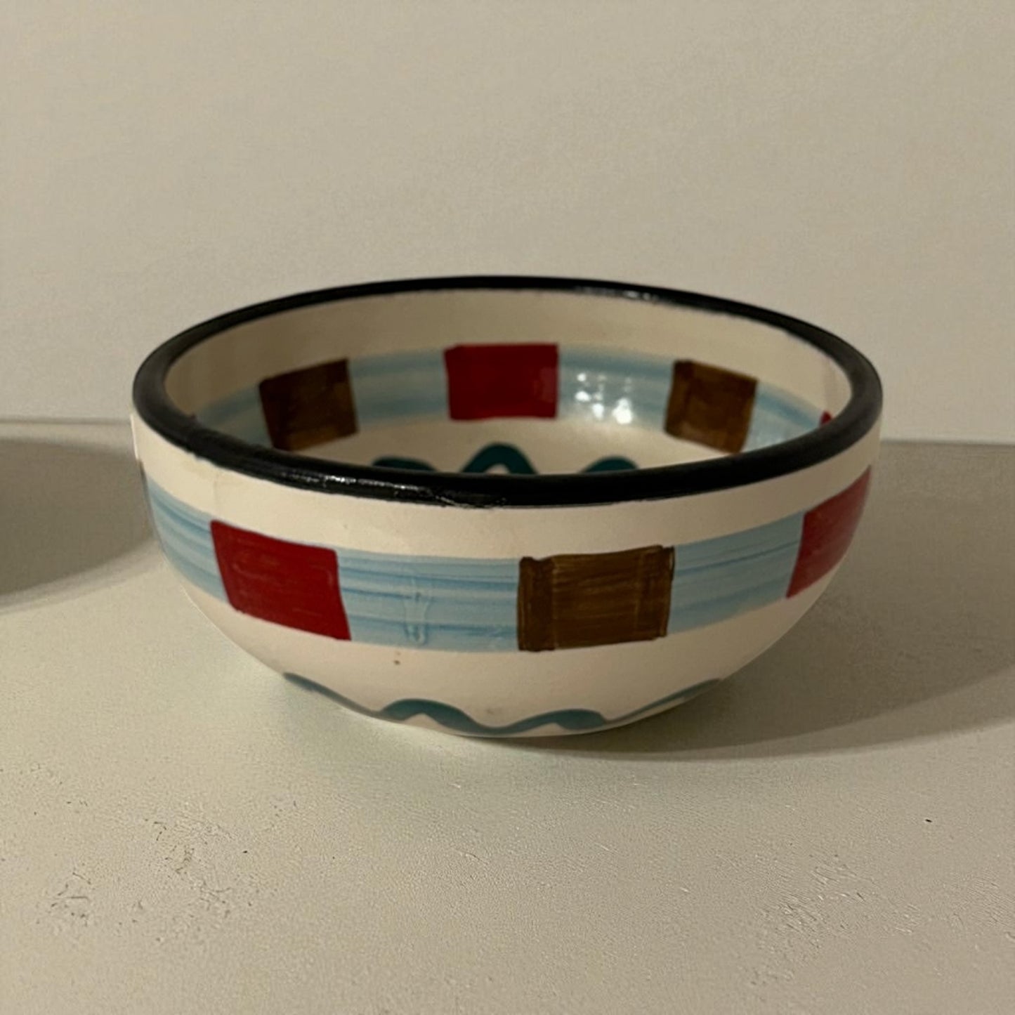 Alfreds' Abstract Moroccan Bowl - Black & Blue