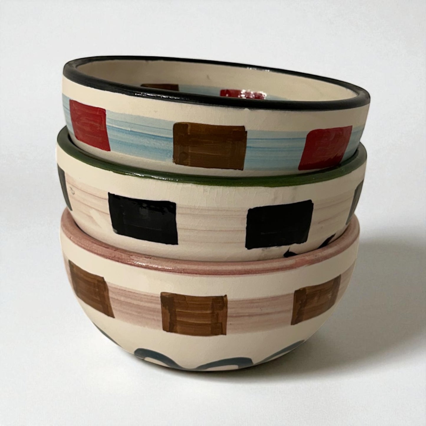 Alfreds' Abstract Moroccan Bowl - Black & Blue