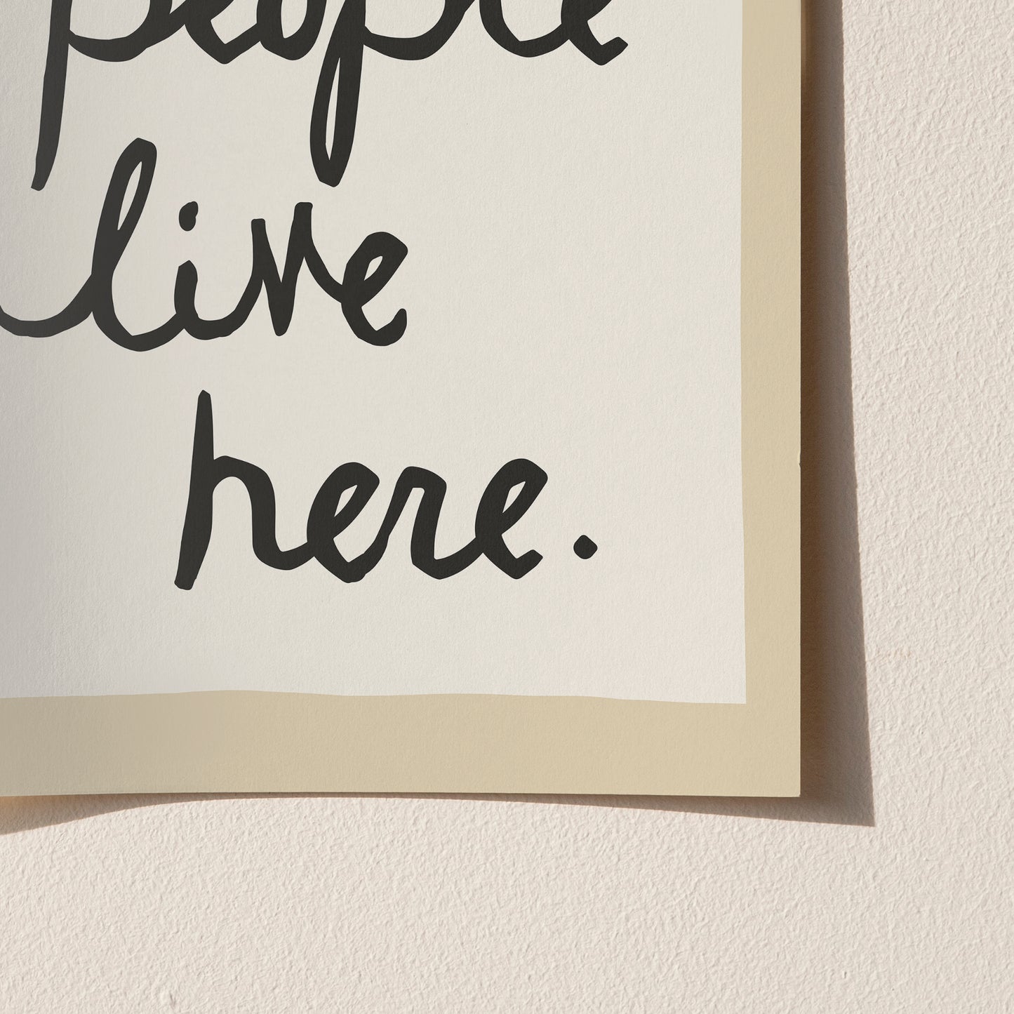 Cool People Live Here Handwritten Print