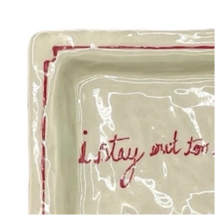 I Stay Out Too Late Trinket Tray - Vintage Red