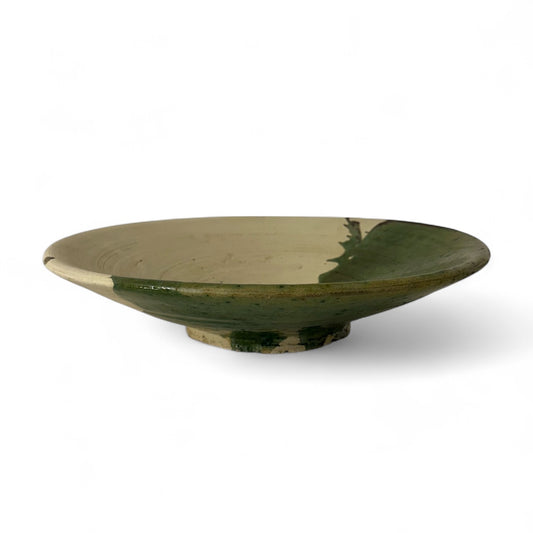Alfreds' Handcrafted Tamegroute Serving Dish - Green & White