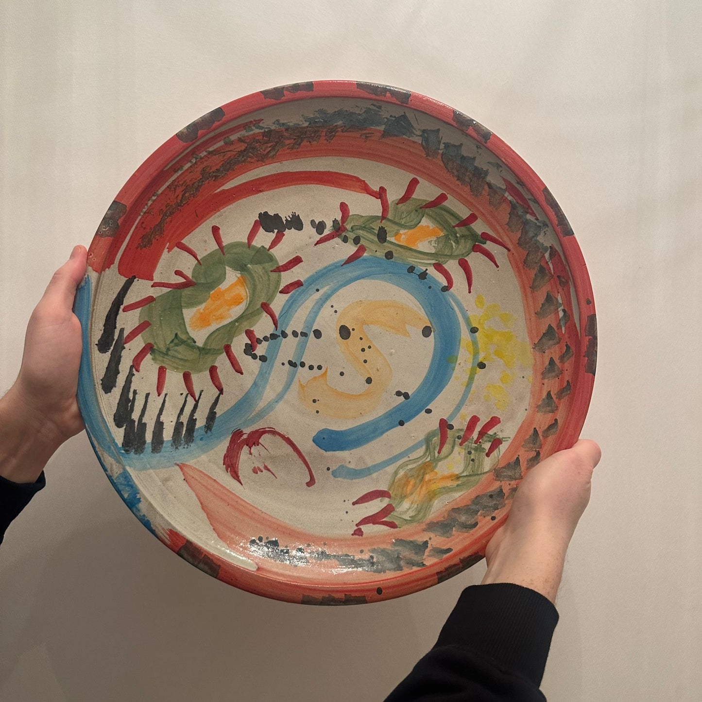 Large Abstract Serving Plate - Ray