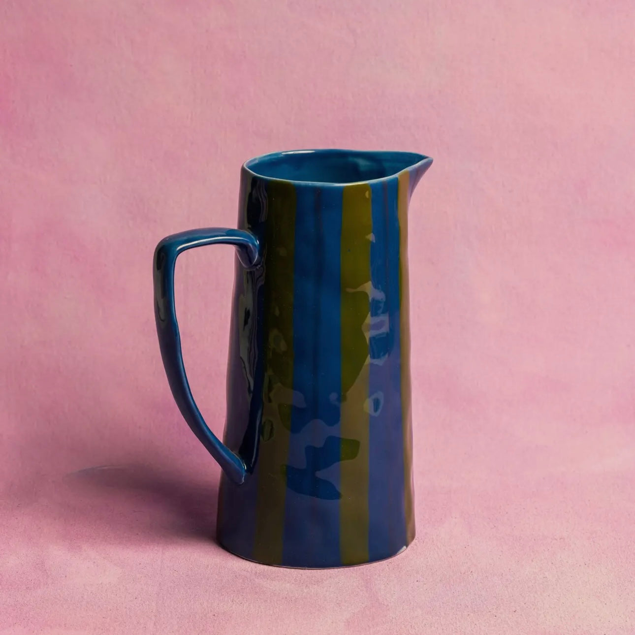 Blue & Green Stripe Jug