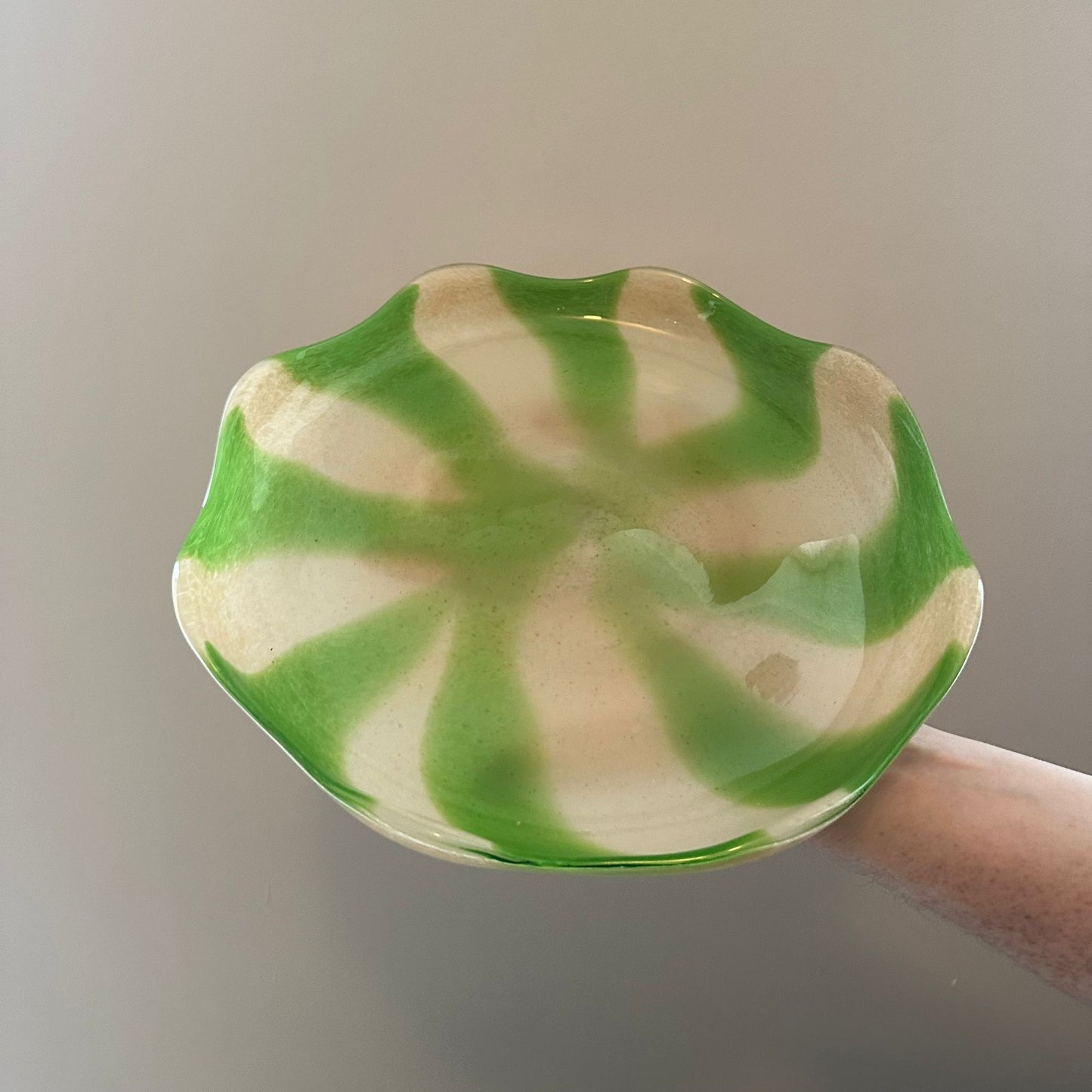 Green Swirl Plate