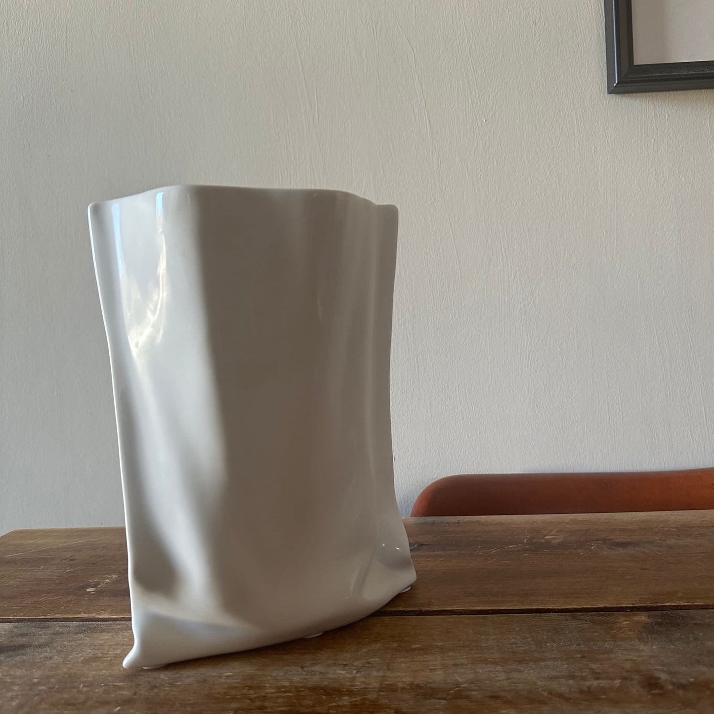 The White Paper Bag Ceramic Vase!