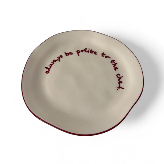 Lunch Plate - Always Be Polite To The Chef