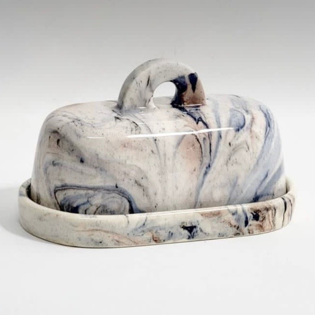 Marble Effect Butter Dish