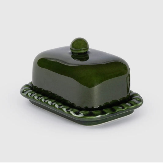 Olaf Butter Dish - Forest Green