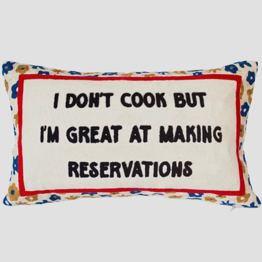 I Don't Cook Needlepoint Cushion