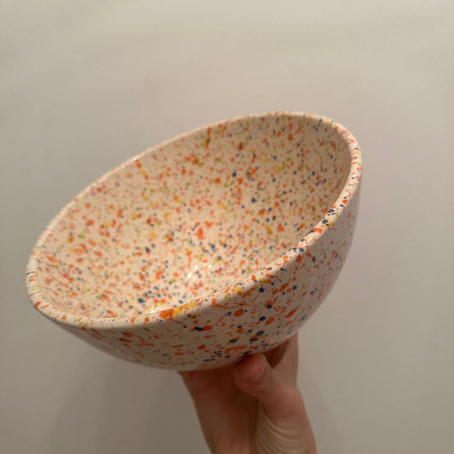 Large Ceramic Salad Bowl (Multicolour Carnival)