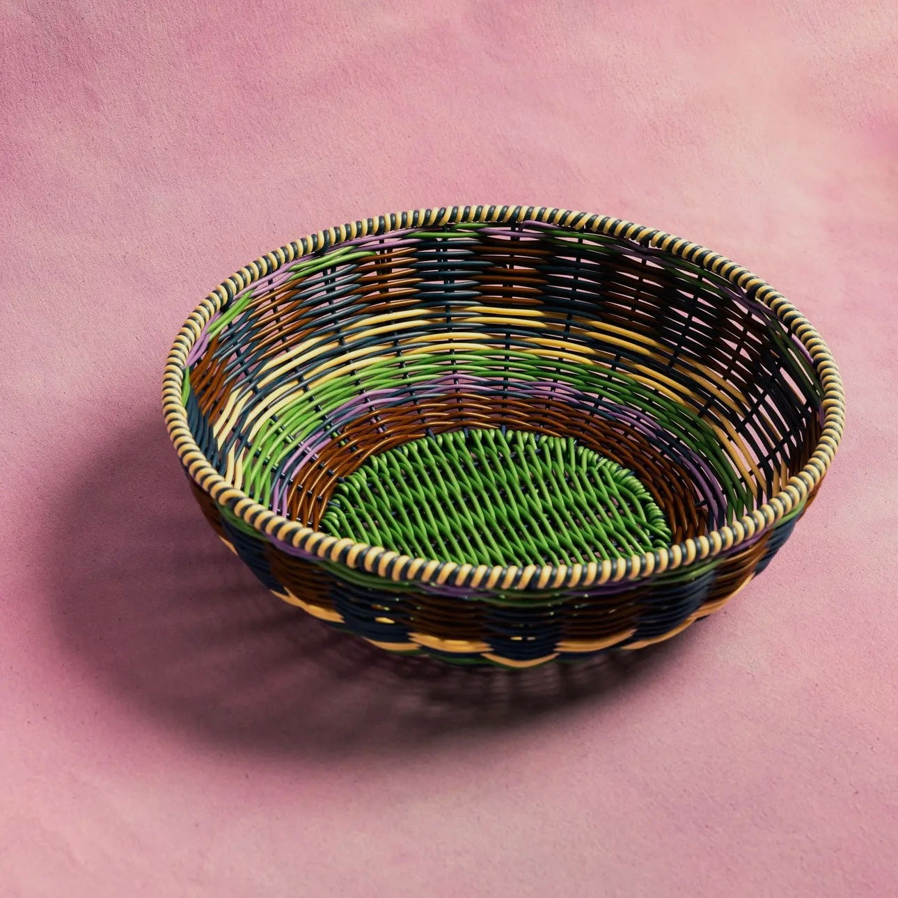 Brown & Green Woven Bowl