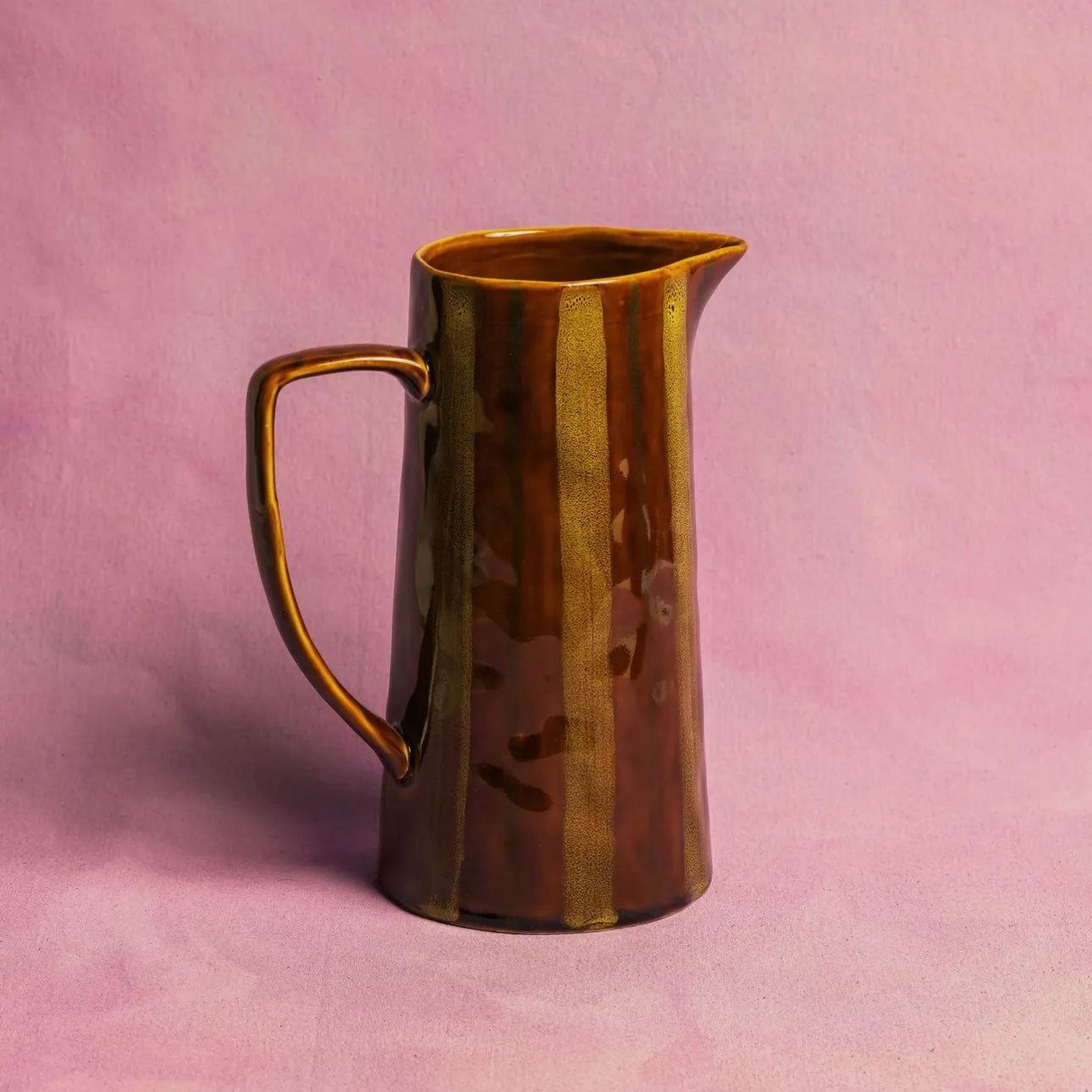 Ochre & Brown Stripe Jug