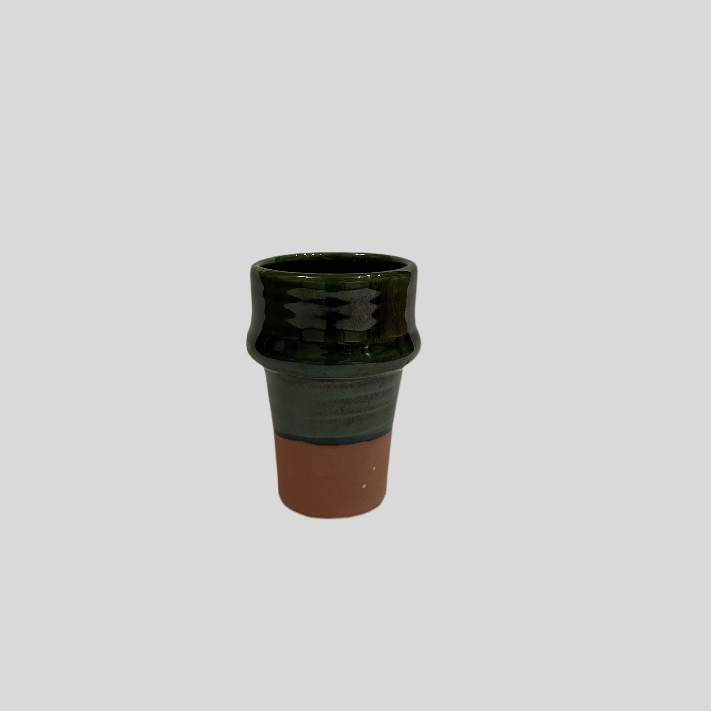 Beldi Moroccan Ceramic Cup (Green & Terracotta)