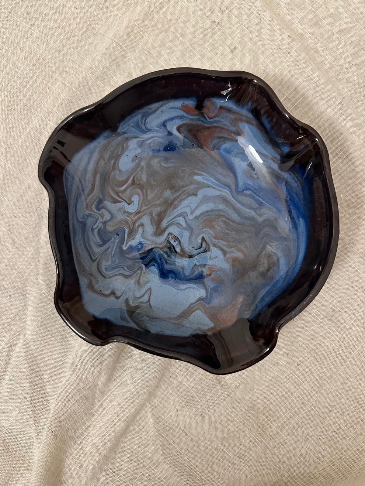 Wavy Marbled Trinket Dish