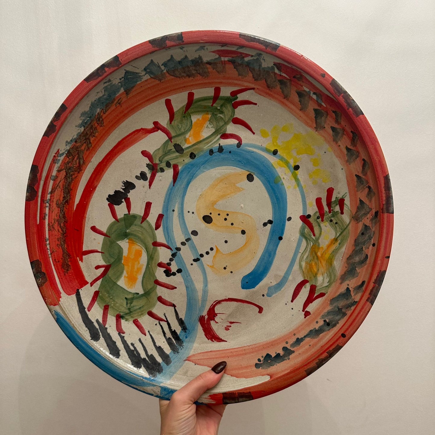 Large Abstract Serving Plate - Ray