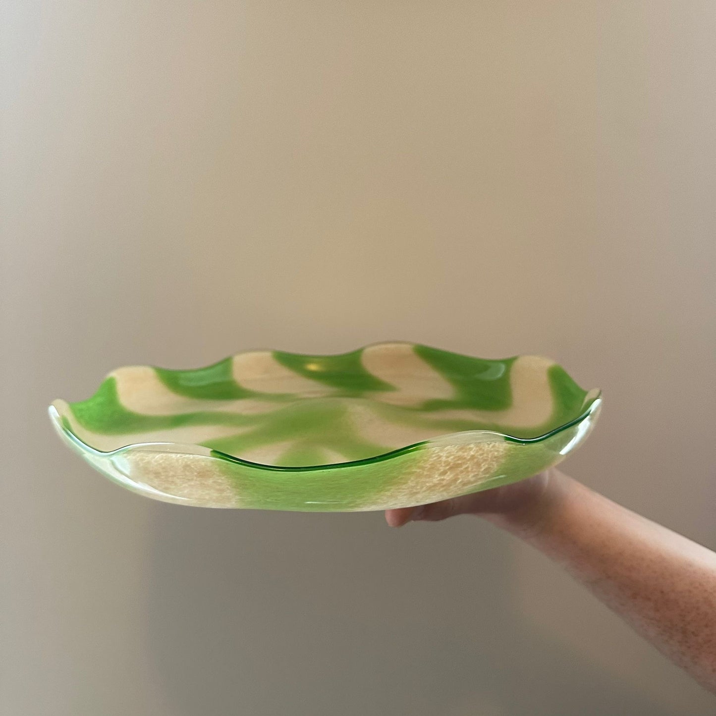 Green Swirl Plate