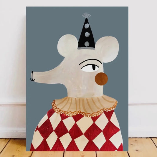 Circus Mouse Art Print - A3