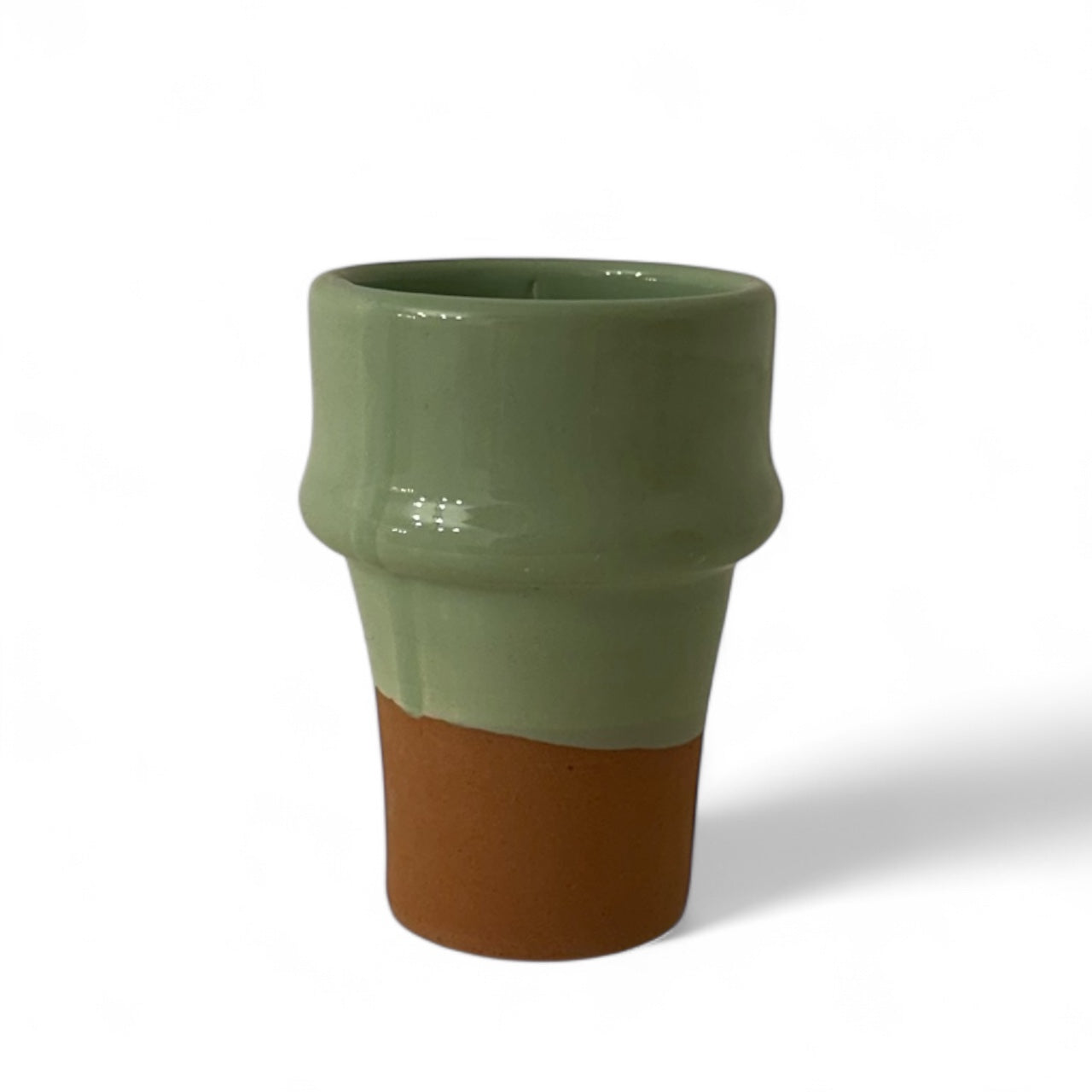 Beldi Moroccan Ceramic Cup (Matcha Green & Terracotta)