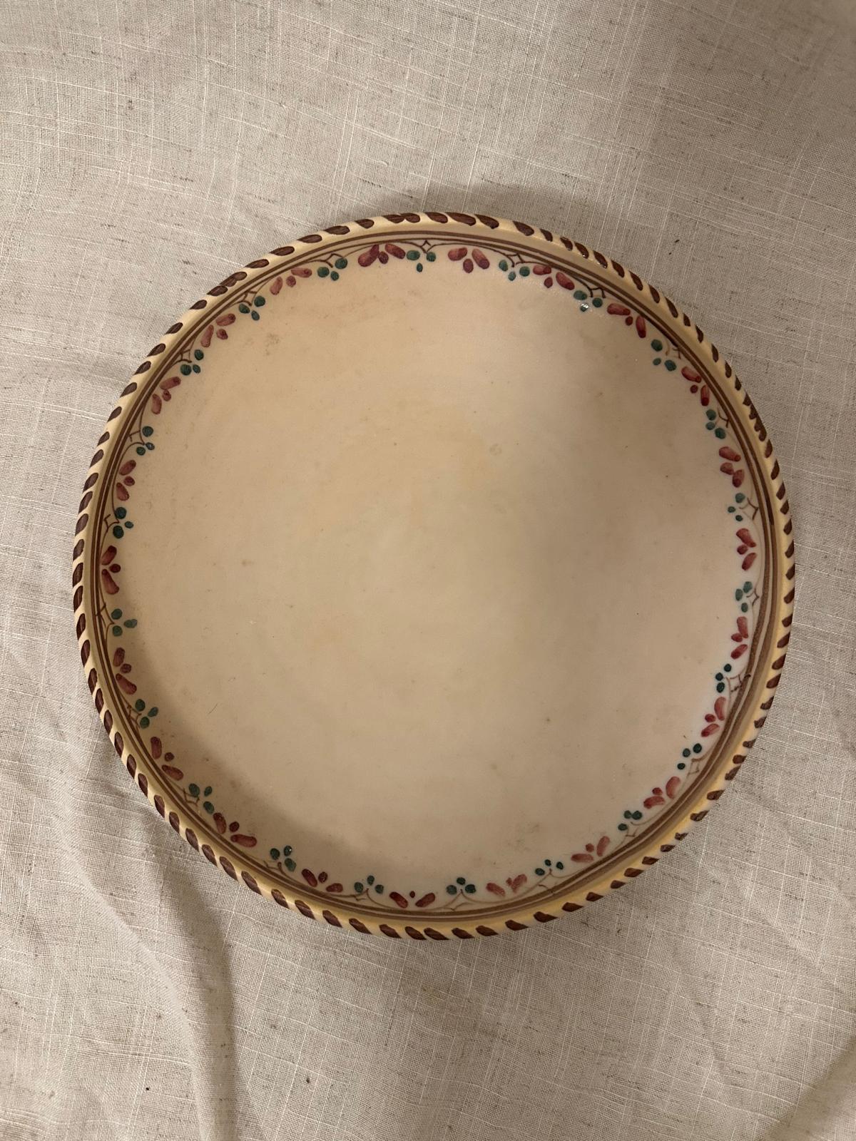 Vintage "Queso" Hand-Painted Cheese Dome