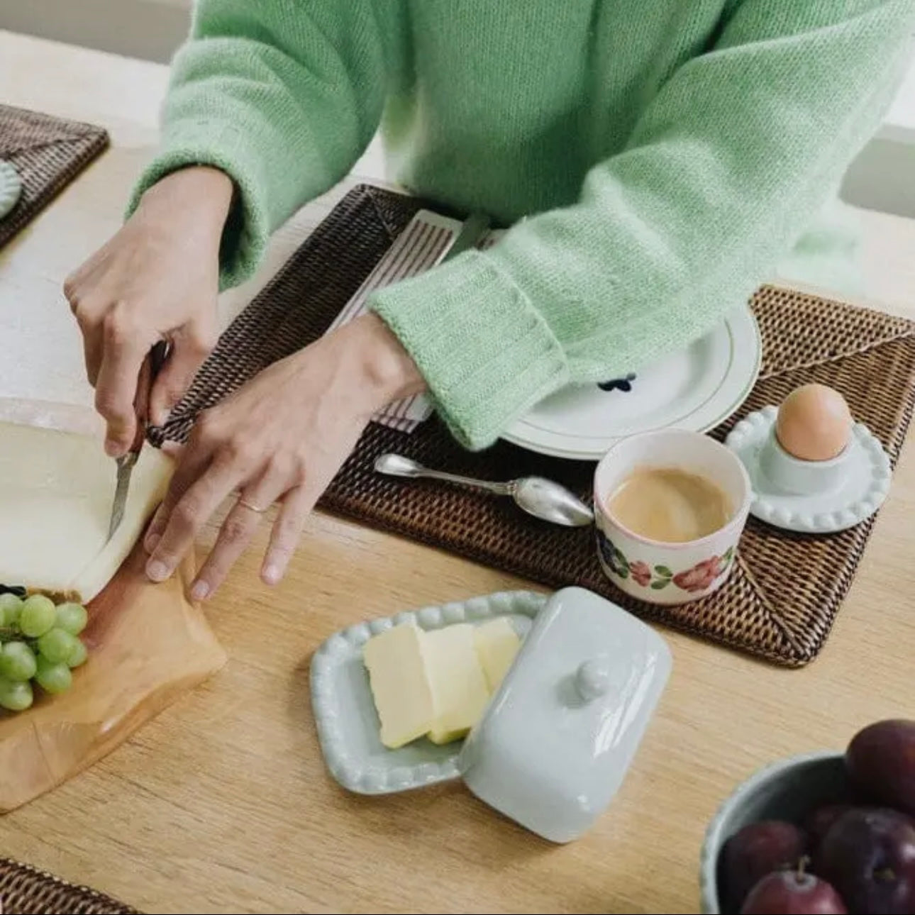 Olaf Butter Dish - Sage