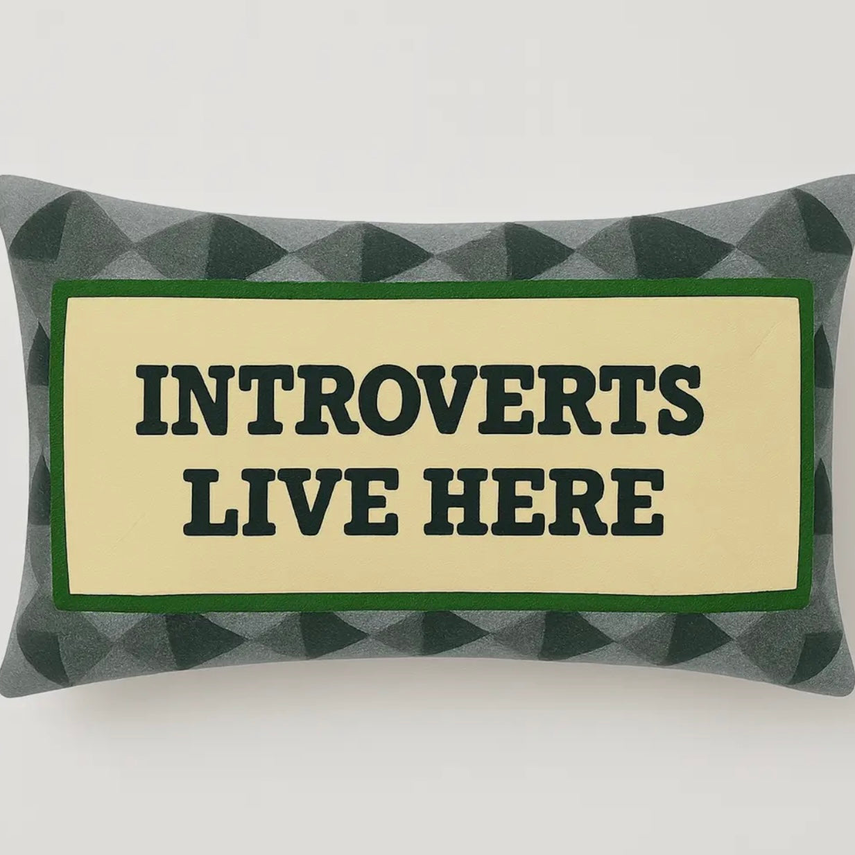 Introverts Live Here Needlepoint Cushion