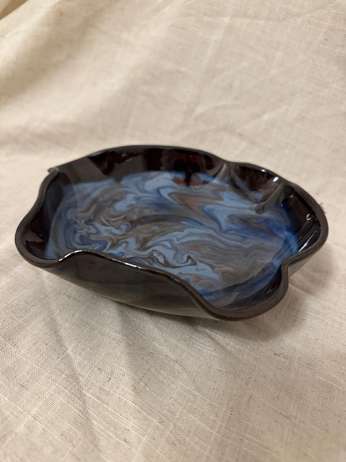 Wavy Marbled Trinket Dish