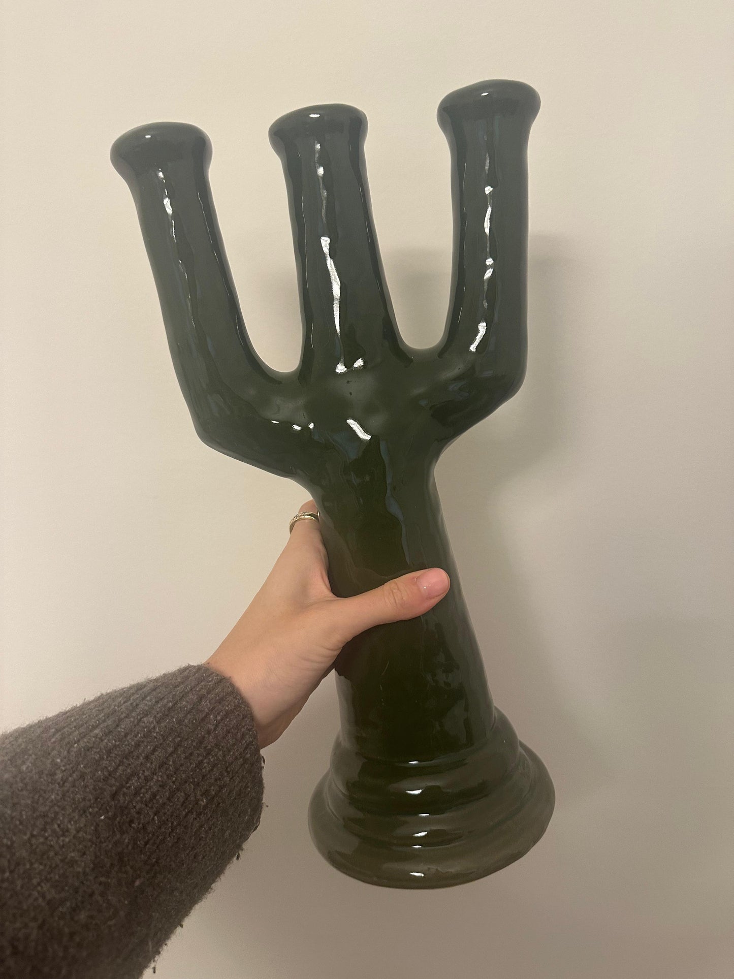 Forest Green Candelabra