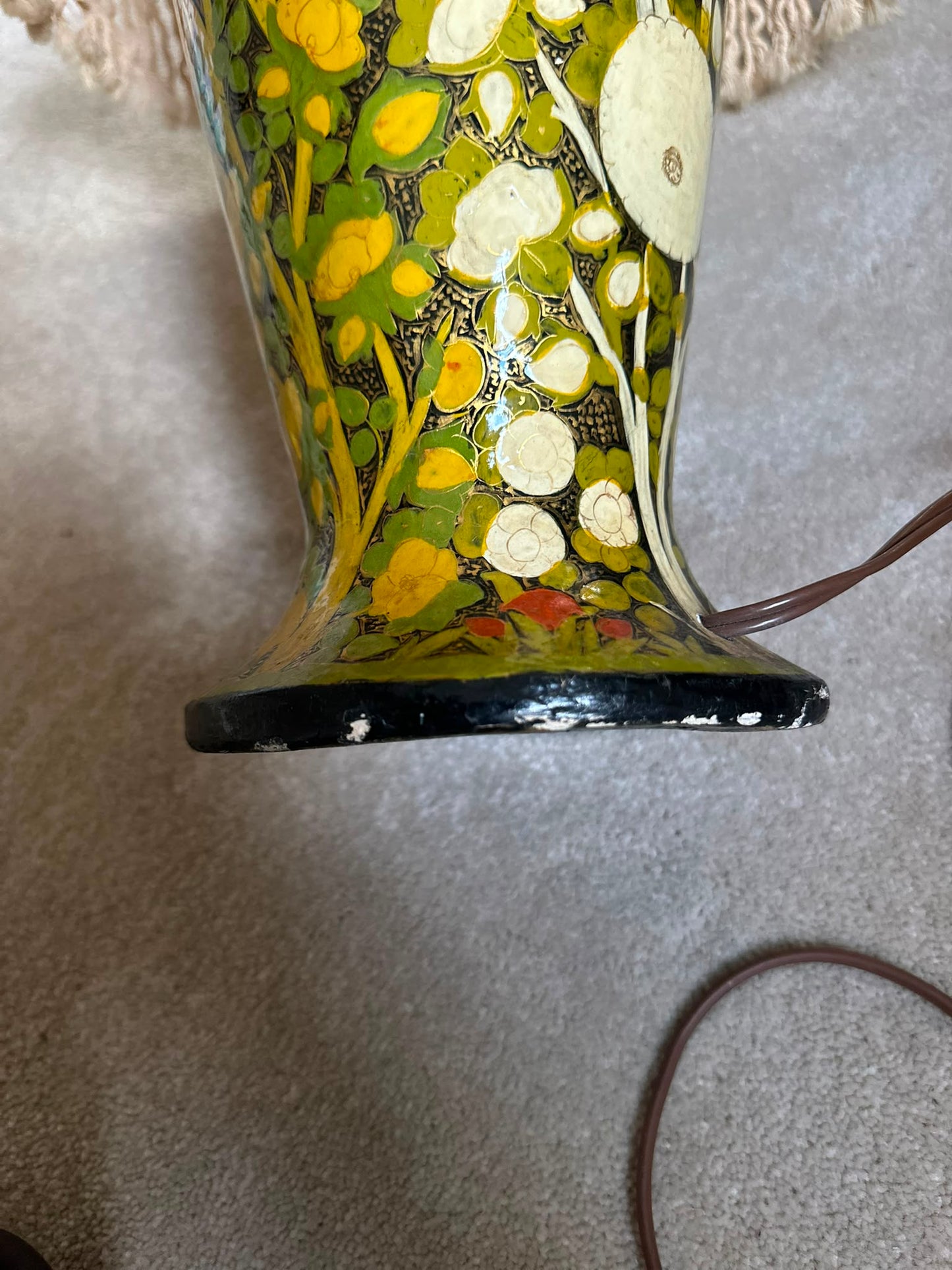 Bohemian Coastal Lamp With Macrame Shade