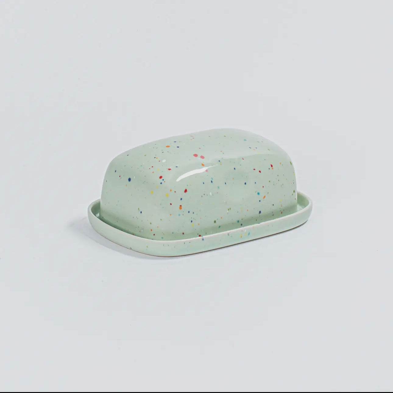 Party Butter Dish Green