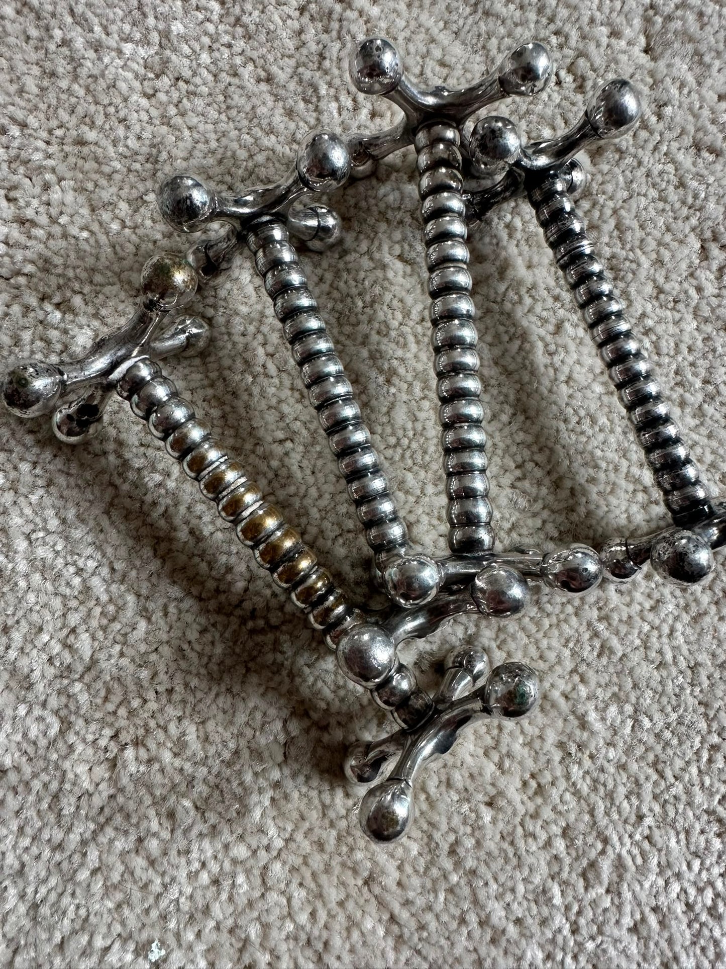 Vintage Silver Jack Napkin Rings (Set of 4)