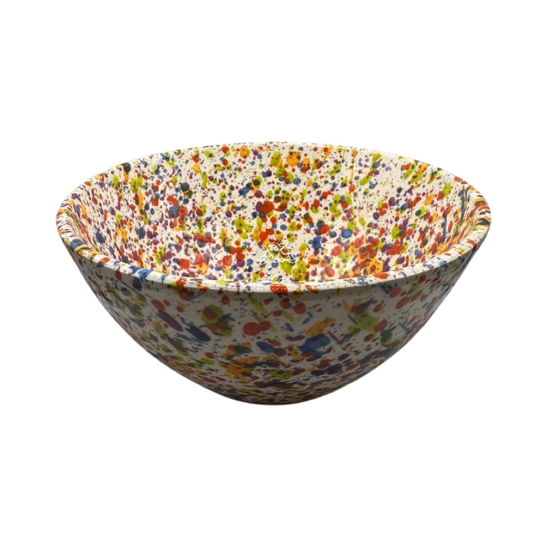 Large Ceramic Salad Bowl (Multicolour Carnival)