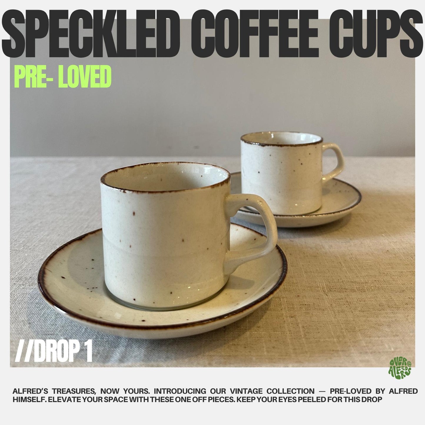 J&G Meakin Speckled Coffee Cups (Set of 2)