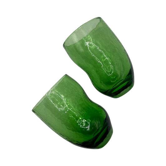 Green Ripple Tumbler with Textured Finish (Set of 6)