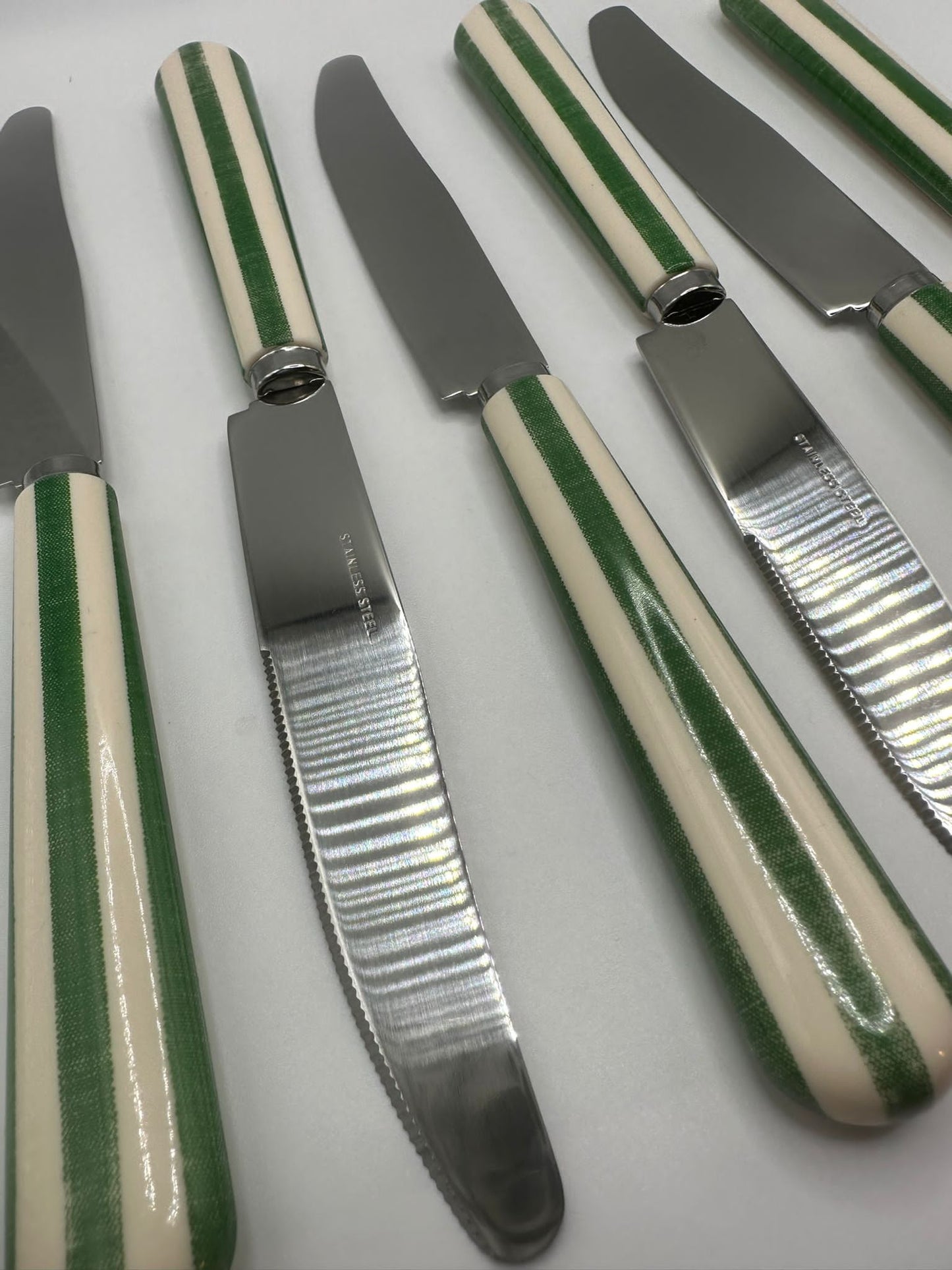 Alfred's Green Stripe Stainless Steel Knives