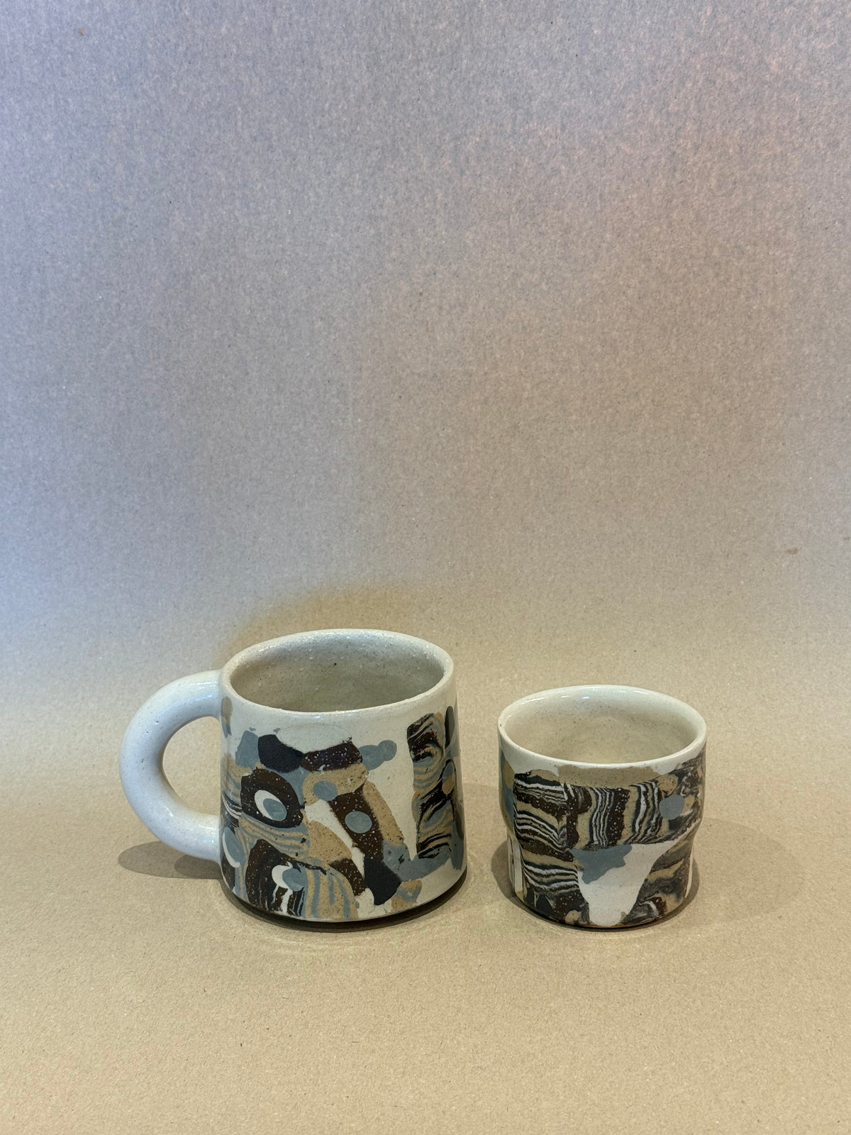 Handcrafted Ceramic Mug - Large Nerikomi
