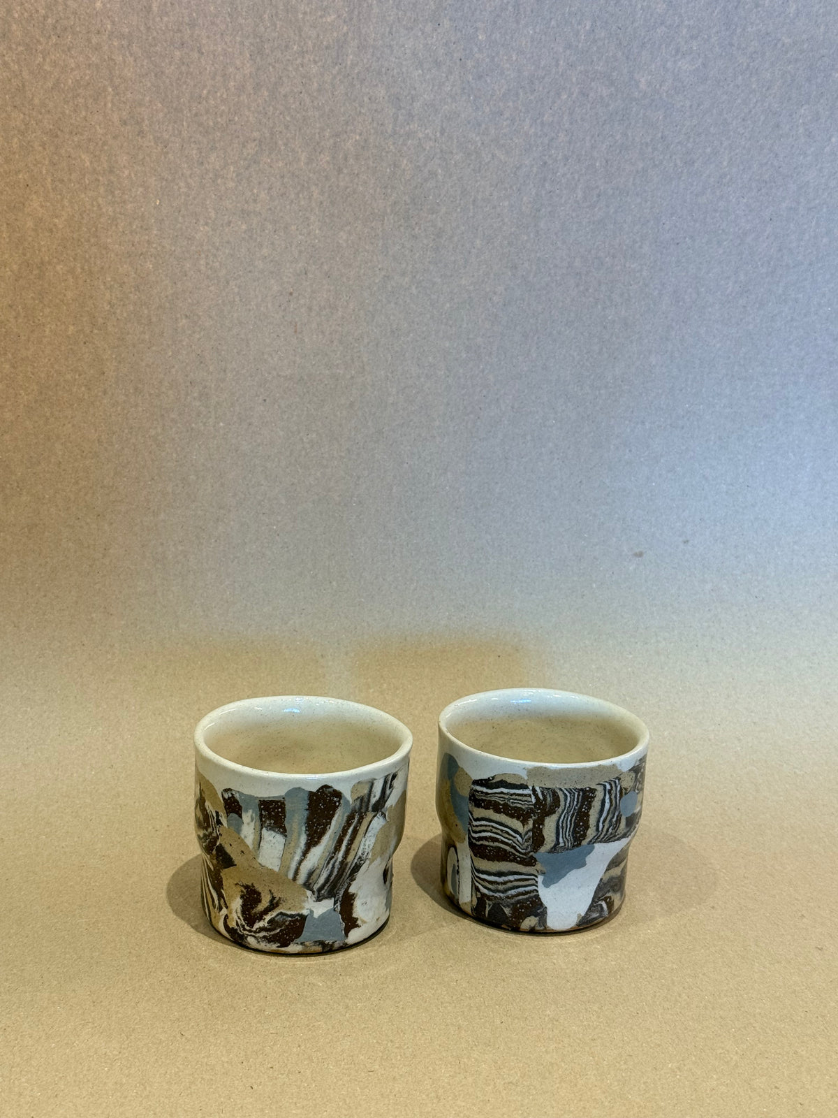 Handcrafted Ceramic Coffee Mug - Small Nerikomi